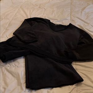 Marine Layer Black Ribbed Top and Bottom Sweats or loungewear